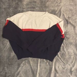 Red white and blue sweater